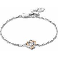 Clogau Women's Forever Yours Sterling Silver Heart Bracelet with Topaz in Metallics