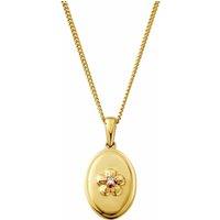 Clogau Women's Nature's Wonder 9ct Solid Gold Forget-Me-Not Pendant with Diamond in Metallics