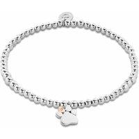 Clogau Women's Paw Prints Sterling Silver Affinity Bracelet with Topaz in Metallics