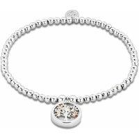 Clogau Women's Tree of Life Sterling Silver Affinity Bracelet with Mother of Pearl in Metallics