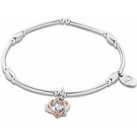 Clogau Women's Forever Yours Sterling Silver Heart Affinity Bracelet with Topaz in Metallics