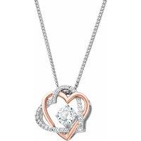 Clogau Women's Forever Yours Sterling Silver Heart Pendant with Topaz in Metallics