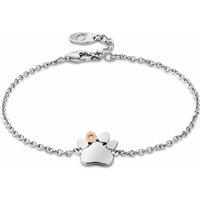Clogau Women's Paw Prints Sterling Silver Single-Paw Bracelet with Topaz in Metallics