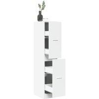 Berkfield Home Apothecary Cabinet White 30x41x144.5 cm Engineered Wood