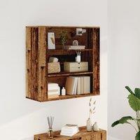 Berkfield Home Wall Cabinet Old Wood 80x33x80 cm Engineered Wood in Brown | Size: 80 x 33 x 80 cm
