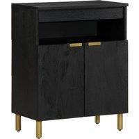 Berkfield Home Sideboard Black 60x33x75 cm Engineered Wood | Size: 60 x 33 x 75 cm