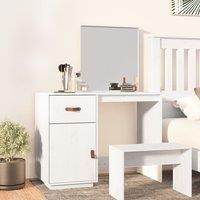 Berkfield Home Dressing Table White 95x50x134 cm Solid Wood Pine | Size: 95 x 50 x 134 cm