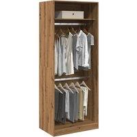 Berkfield Home Wardrobe Artisian Oak 80x50x200 cm Engineered Wood in Brown | Size: 80 x 50 x 200 cm