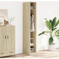 Berkfield Home Wardrobe Sonoma Oak 30x50x200 cm Engineered Wood in Brown | Size: 30 x 50 x 200 cm