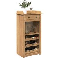 Berkfield Home Wine Cabinet Panama 57x40x111.5 cm Solid Wood Pine in Brown
