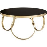 Orsina Durable Large Round Coffee Table, Elegant Decorative Coffee Table, Sturdy Modern Round Coffee Table in Gold