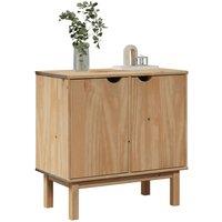 Berkfield Home Hallway Cabinet OTTA 75x40x75 cm Solid Wood Pine in Brown | Size: 75 x 40 x 75 cm