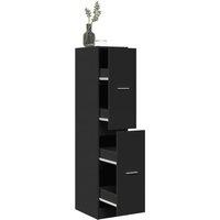 Apothecary Cabinet Black 30x41x144.5 cm Engineered Wood