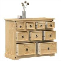 Berkfield Home Chest of Drawers Corona 103x46x83 cm Solid Wood Pine in Brown | Size: 103 x 46 x 83 cm