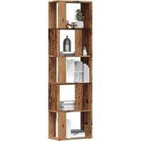 Berkfield Home Book Cabinet Old Wood 45x24x159 cm Engineered Wood in Brown | Size: 45 x 24 x 159 cm