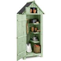 Christow Small Garden Shed Slim Compact Wooden Storage Lockable Door 6ft in Green