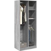 Wardrobe Grey Sonoma 80x50x200 cm Engineered Wood