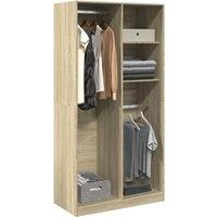 Berkfield Home Wardrobe Sonoma Oak 100x50x200 cm Engineered Wood in Brown | Size: 100 x 50 x 200 cm