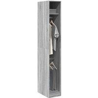 Berkfield Home Wardrobe Grey Sonoma 30x50x200 cm Engineered Wood | Size: 30 x 50 x 200 cm