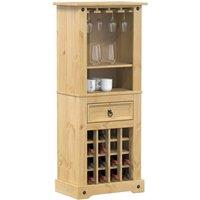 Wine Rack Corona 56x35x120 cm Solid Wood Pine