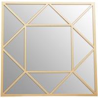 Orsina Descartes Metal Frame Wall Mirror in Gold
