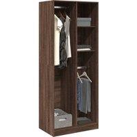 Berkfield Home Wardrobe Brown Oak 80x50x200 cm Engineered Wood | Size: 80 x 50 x 200 cm