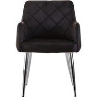 Orsina Tamzin Velvet Splayed Dining Chair in Black