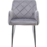 Orsina Tamzin Velvet Splayed Dining Chair in Brown