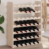 Berkfield Home Wine Rack 67.5x25x87 cm Solid Wood Pine in Brown