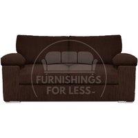 Delta Large Fabric 2 Seater Sofa With Padded Arms Jumbo Cord