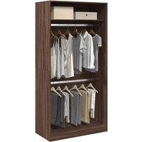 Berkfield Home Wardrobe Brown Oak 100x50x200 cm Engineered Wood | Size: 100 x 50 x 200 cm