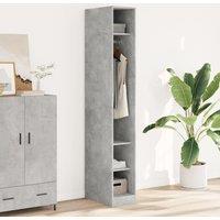 Wardrobe Concrete Grey 30x50x200 cm Engineered Wood