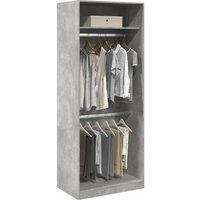 Wardrobe Concrete Grey 80x50x200 cm Engineered Wood