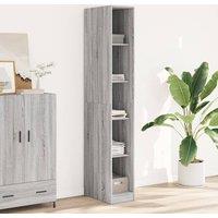 Berkfield Home Wardrobe Grey Sonoma 30x50x200 cm Engineered Wood | Size: 30 x 50 x 200 cm