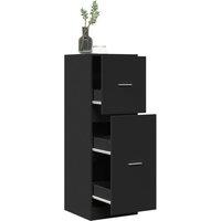 Berkfield Home Apothecary Cabinet Black 40x41x118 cm Engineered Wood | Size: 40 x 41 x 118 cm