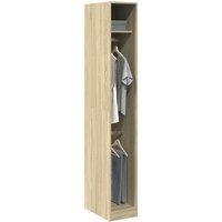 Berkfield Home Wardrobe Sonoma Oak 30x50x200 cm Engineered Wood in Brown | Size: 30 x 50 x 200 cm