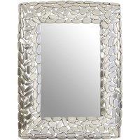Orsina Templar Rectangular Wall Mirror in Silver