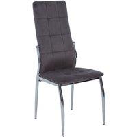 Orsina Tamzin Velvet High Back Dining Chair in Grey