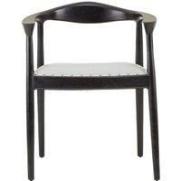 Orsina Kendari Open Back Leather Chair in Grey