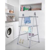 Home Republic Heated Electric Air Dryer 3 Tier with Shoe Rack - Energy Saving in Grey