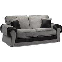 Portland Fabric 2 Seater Sofa Chesterfield Rolled Arms Fabric and Leather Like Sofa