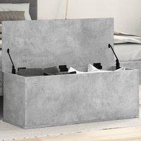 Berkfield Home Storage Box Concrete Grey 90x35x35 cm Engineered Wood | Size: 90 x 35 x 35 cm