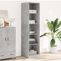 Berkfield Home Wardrobe Concrete Grey 50x50x200 cm Engineered Wood | Size: 50 x 50 x 200 cm