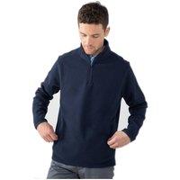 Henbury Men's Zip Neck Micro Fleece Top in Navy | Size: 3XL