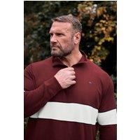 BadRhino Men's Quarter Zip Sweatshirt in Burgundy | Size: 4XL