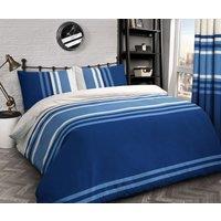 Velosso Tonal Cotton Rich Printed Duvet Cover & Pillowcase Set in Blue | Size: King