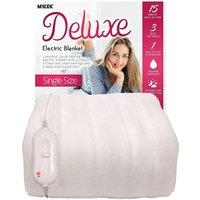 MYLEK Electric Blanket Single Bed Size Heated Fitted Mattress Cover in Off-White