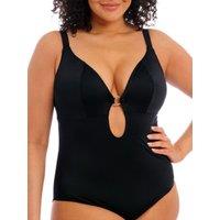 Elomi Women's Plain Sailing Plunge Swimsuit in Black | Size: 40H/HH