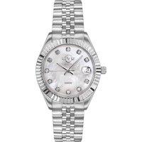 Naples Swiss Quartz Diamonds Silver Dial Steel Watch