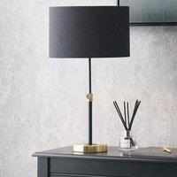 Ruma Black & Gold Metal Rise & Fall Table Lamp